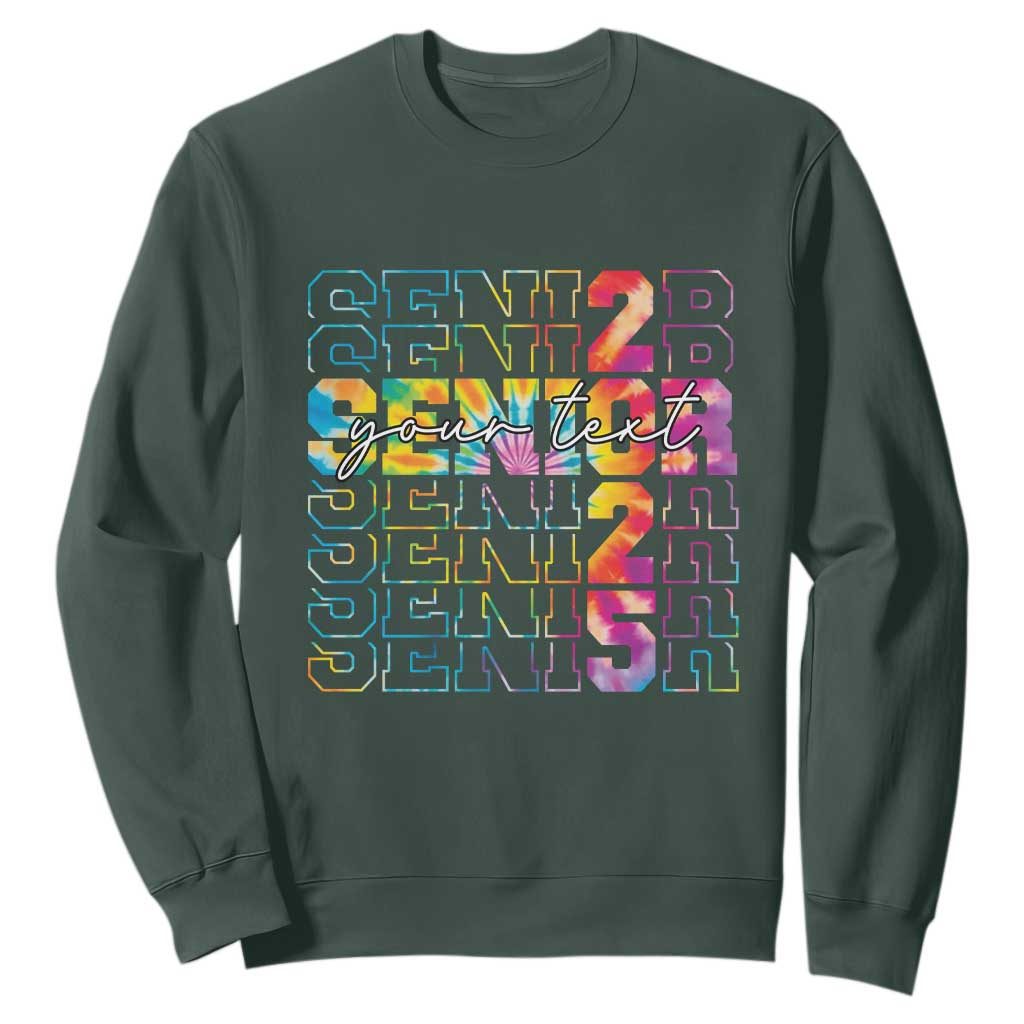 Personalized Senior 2025 Sweatshirt Custom Text Class Of 2025 Graduation TS11 Dark Forest Green Print Your Wear