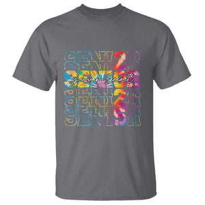 Personalized Senior 2025 T Shirt Custom Text Class Of 2025 Graduation TS11 Charcoal Print Your Wear