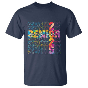 Personalized Senior 2025 T Shirt Custom Text Class Of 2025 Graduation TS11 Navy Print Your Wear
