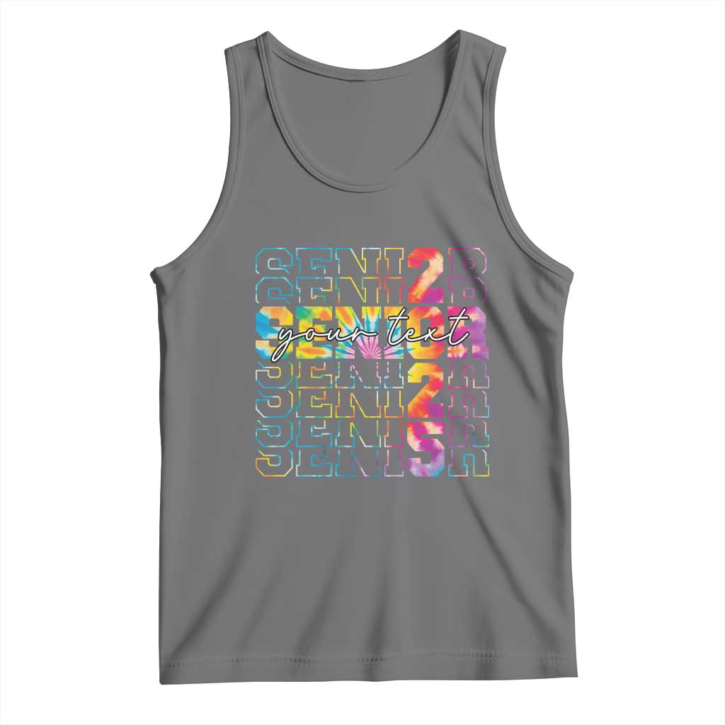 Personalized Senior 2025 Tank Top Custom Text Class Of 2025 Graduation TS11 Black Heather Print Your Wear