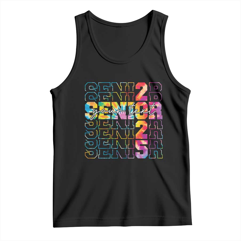 Personalized Senior 2025 Tank Top Custom Text Class Of 2025 Graduation TS11 Black Print Your Wear