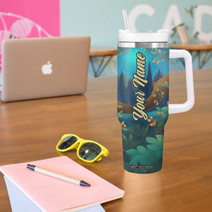 Personalized Sleeping Sloth Tumbler With Handle with Relaxed Mood Artwork TS04 Print Your Wear