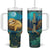 Personalized Sleeping Sloth Tumbler With Handle with Relaxed Mood Artwork TS04 One Size: 40 oz Multicolor Print Your Wear