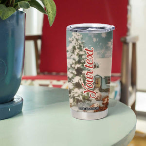 Personalized Snowman Tumbler Cup with Vintage Style Illustration TS04 Print Your Wear