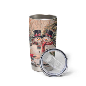 Personalized Snowmen Friends Tumbler Cup with Whimsical Winter Design TS04 Print Your Wear