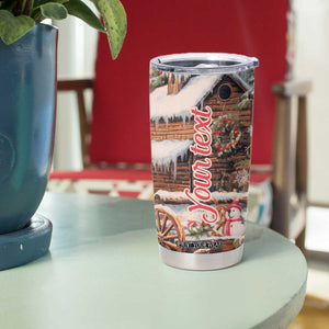 Personalized Snowmen Friends Tumbler Cup with Whimsical Winter Design TS04 Print Your Wear
