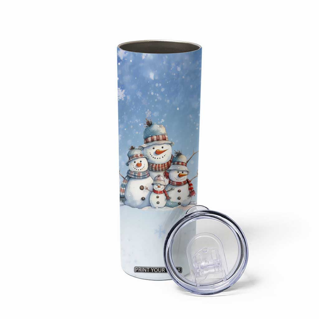 Personalized Snowmen Skinny Tumbler with Festive Holiday Theme TS04 Print Your Wear
