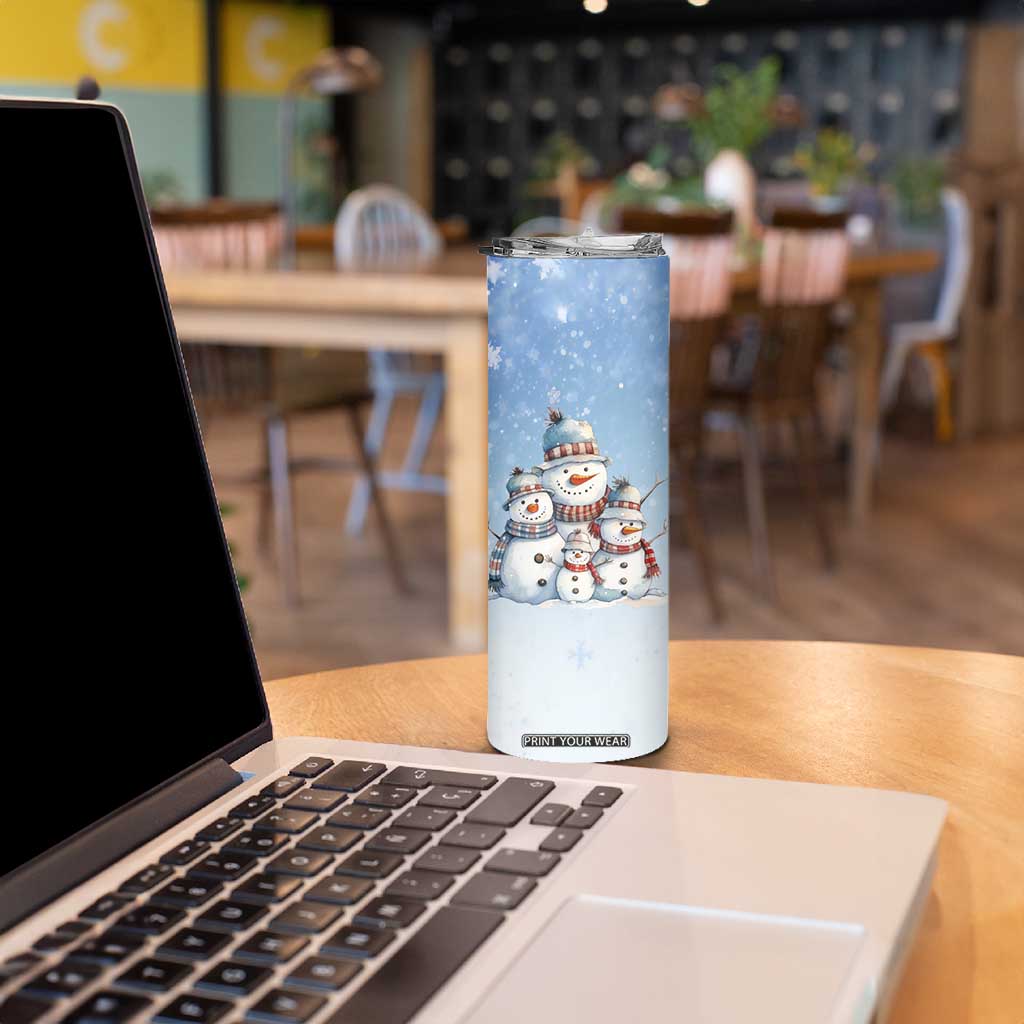 Personalized Snowmen Skinny Tumbler with Festive Holiday Theme TS04 Print Your Wear