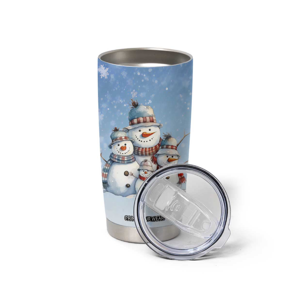 Personalized Snowmen Tumbler Cup with Festive Holiday Theme TS04 Print Your Wear