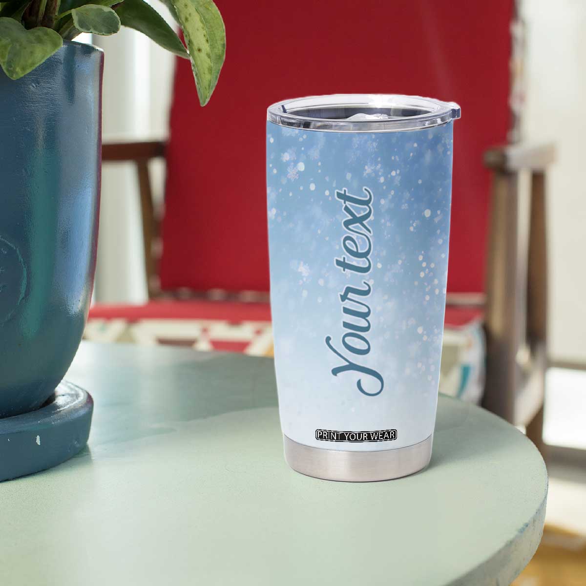 Personalized Snowmen Tumbler Cup with Festive Holiday Theme TS04 Print Your Wear