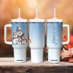 Personalized Snowmen Tumbler With Handle with Festive Holiday Theme TS04 Print Your Wear