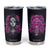 Personalized Sugar Skull Woman Tumbler Cup with Floral Theme TS04 Multicolor Print Your Wear