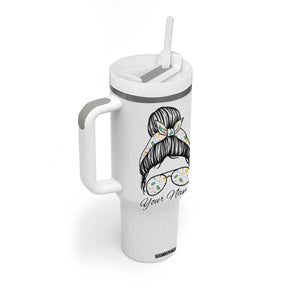 Personalized Teacher Life Tumbler With Handle with Classroom Essentials Illustration TS04 Print Your Wear