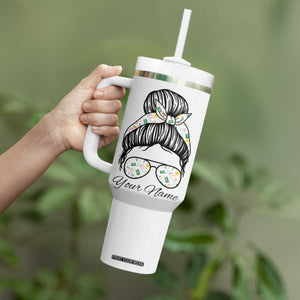 Personalized Teacher Life Tumbler With Handle with Classroom Essentials Illustration TS04 Print Your Wear