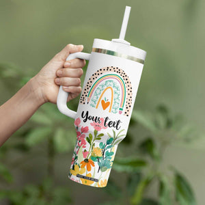 Personalized Teacher Message Tumbler With Handle Teachers Plant Seeds That Grow Forever Design TS04 Print Your Wear