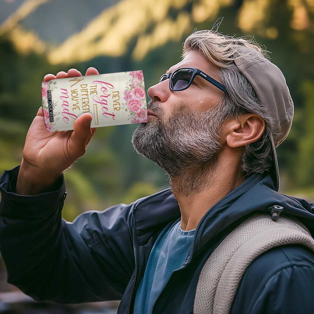 Personalized Teacher Quote 4 in 1 Can Cooler Tumbler Never Forget The Difference You Have Made TS04 Print Your Wear