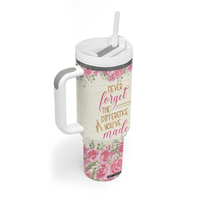 Personalized Teacher Quote Tumbler With Handle Never Forget The Difference You Have Made TS04 Print Your Wear