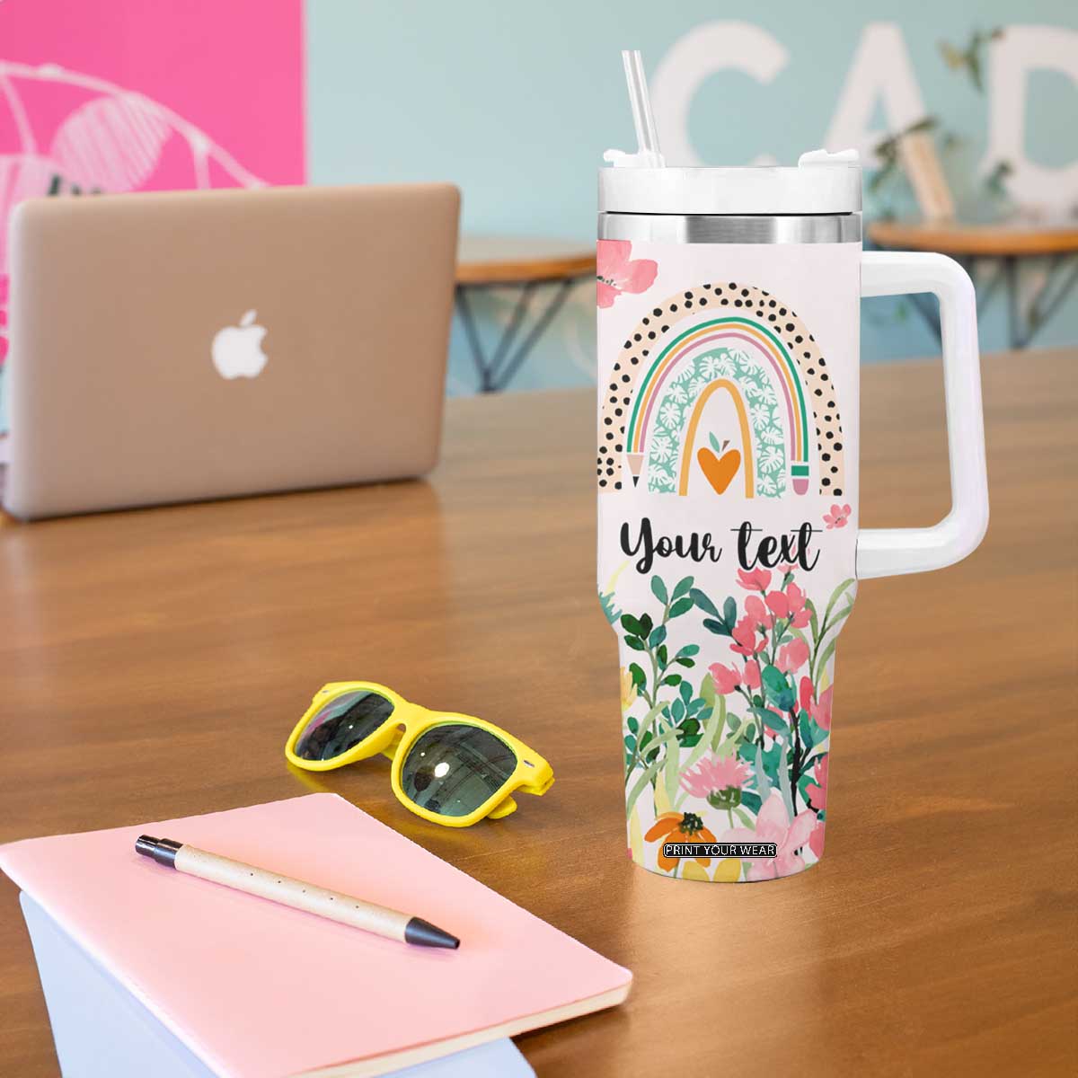 Personalized Teacher Quote Tumbler With Handle Teachers Plant Seeds That Grow Forever TS04 Print Your Wear