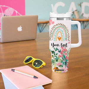 Personalized Teacher Quote Tumbler With Handle Teachers Plant Seeds That Grow Forever TS04 Print Your Wear