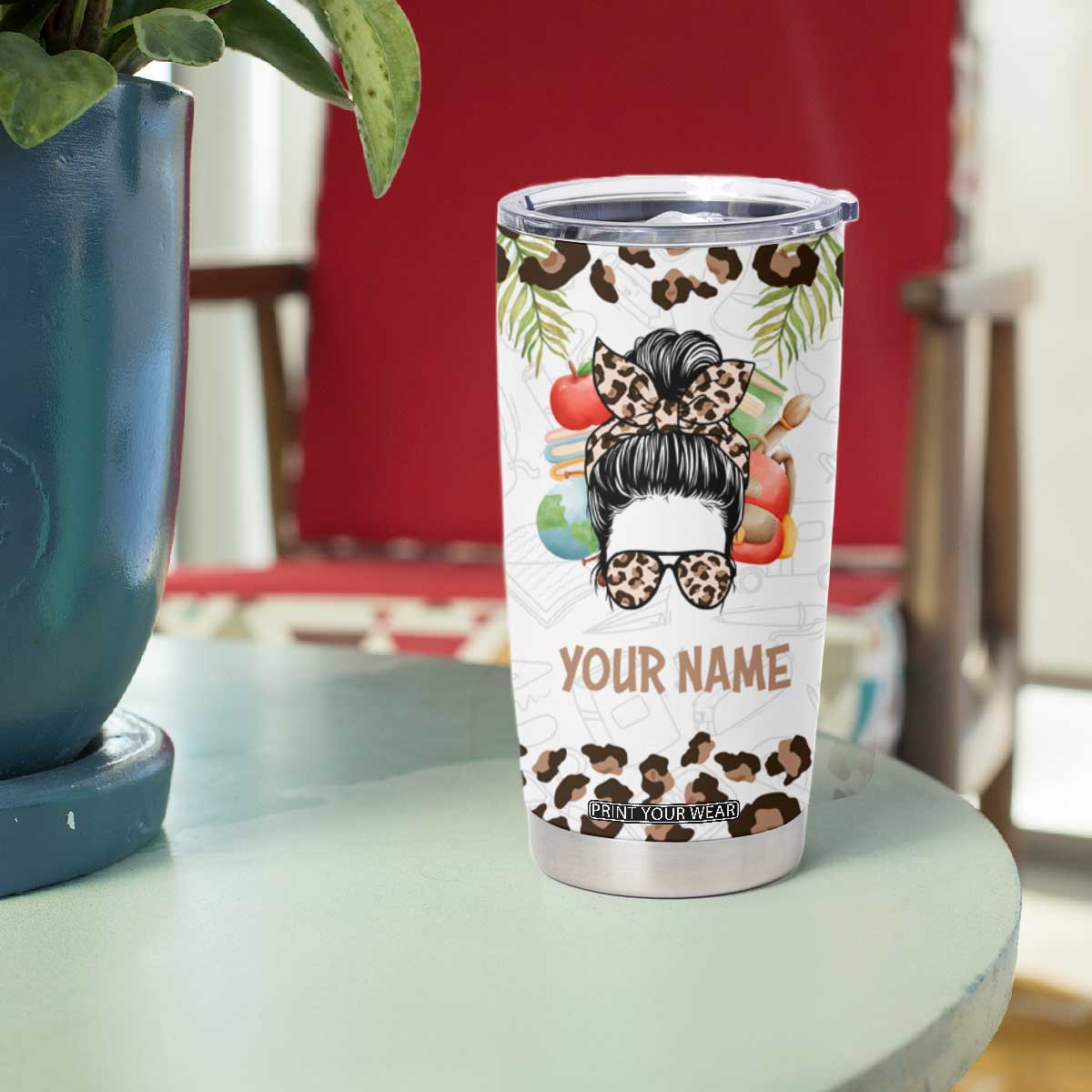 Personalized Teacher Tumbler Cup Quote Good Teachers Teach Great Teachers Inspire TS04 Print Your Wear