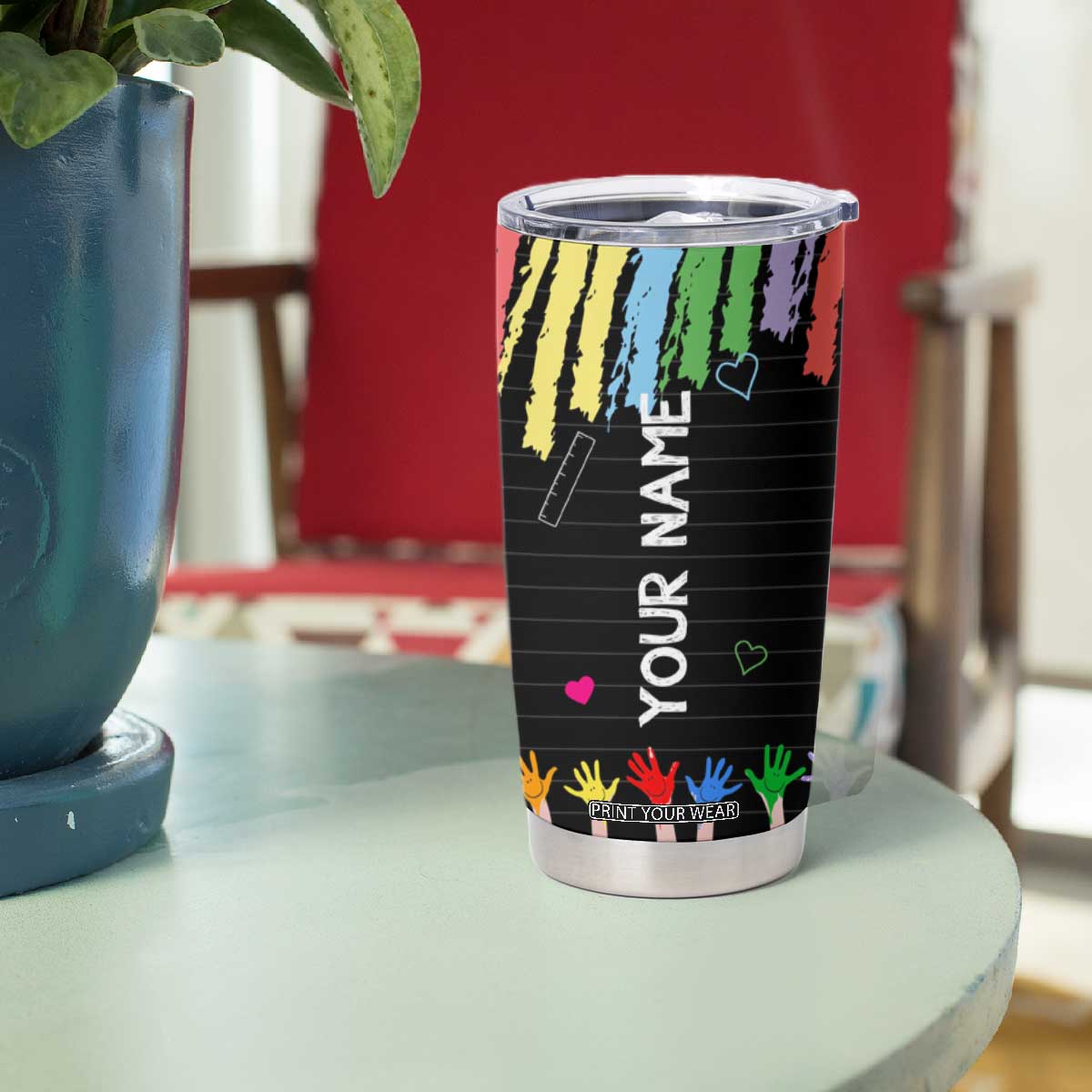 Personalized Teacher Tumbler Cup Quote It Is A Beautiful Day To Teach Tiny Humans TS04 Print Your Wear