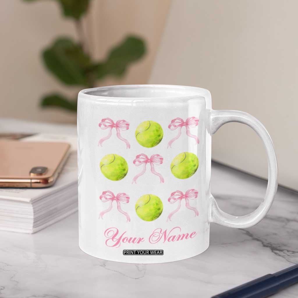 Personalized Tennis Player Coffee Mug Custom Name Just A Girl Who Loves Tennis TB09 Print Your Wear