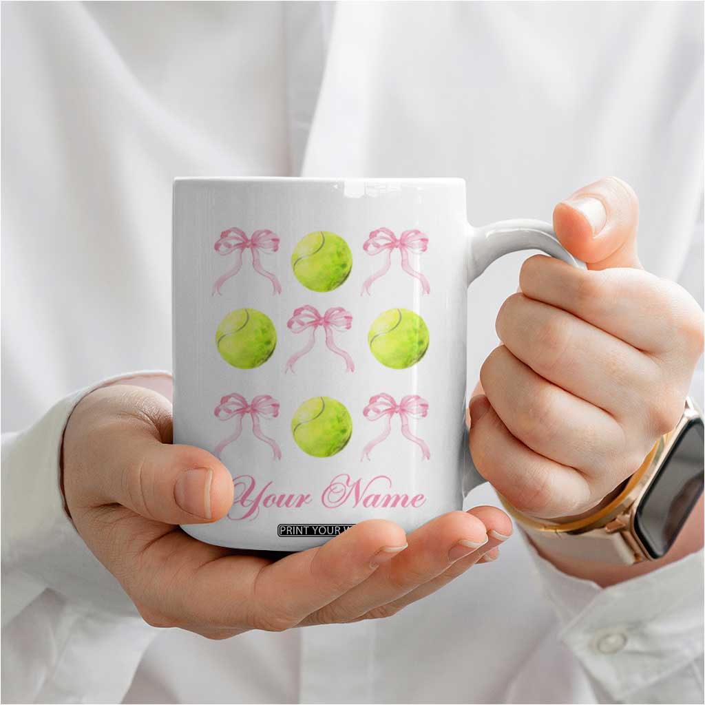 Personalized Tennis Player Coffee Mug Custom Name Just A Girl Who Loves Tennis TB09 Print Your Wear