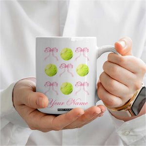 Personalized Tennis Player Coffee Mug Custom Name Just A Girl Who Loves Tennis TB09 Print Your Wear