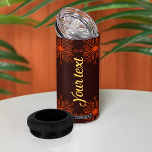 Personalized Tribal Giraffe 4 in 1 Can Cooler Tumbler with Ethnic Pattern Design TS04 Print Your Wear