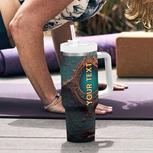 Personalized Tribal Giraffe Tumbler With Handle with Colorful Ethnic Design TS04 Print Your Wear