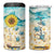 Personalized Turtle 4 in 1 Can Cooler Tumbler with Artistic Oceanic Theme Design TS04 One Size: 16 oz Multicolor Print Your Wear