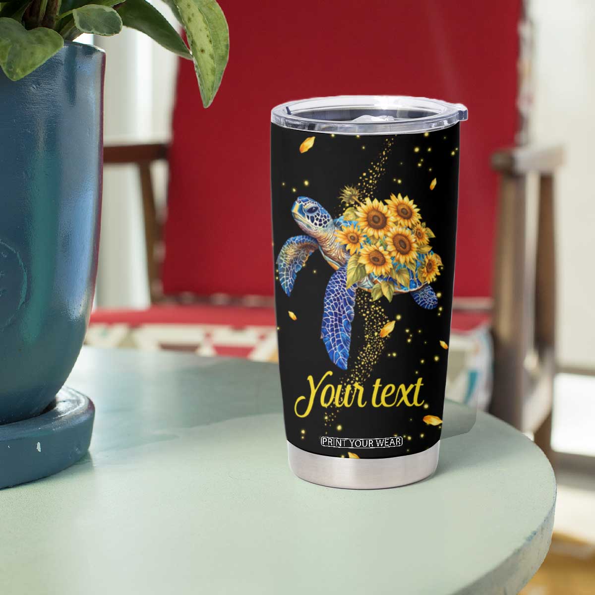 Personalized Turtle Quote Tumbler Cup Not All Who Wander Are Lost Design TS04 Print Your Wear