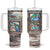 Personalized Turtle Quote Tumbler With Handle Go With The Flow Relaxed Style TS04 One Size: 40 oz Multicolor Print Your Wear