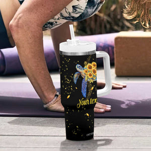Personalized Turtle Quote Tumbler With Handle Not All Who Wander Are Lost Design TS04 Print Your Wear