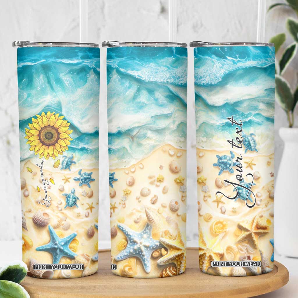 Personalized Turtle Skinny Tumbler with Artistic Oceanic Theme Design TS04 Print Your Wear