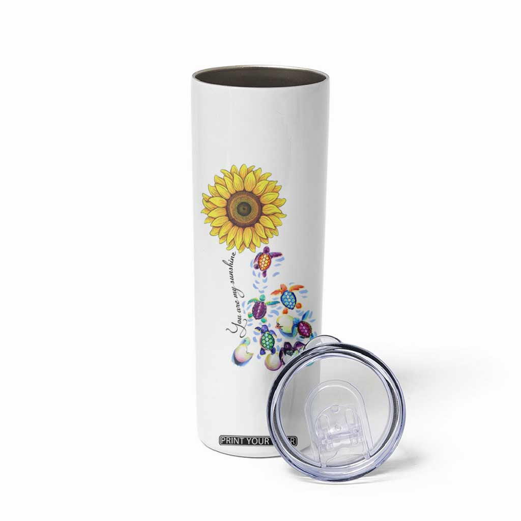 Personalized Turtle Skinny Tumbler with You Are My Sunshine Quote Design TS04 Print Your Wear