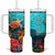 Personalized Turtle Tumbler With Handle with Paper Quilling Art Style TS04 One Size: 40 oz Multicolor Print Your Wear