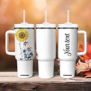Personalized Turtle Tumbler With Handle with You Are My Sunshine Quote Design TS04 Print Your Wear