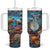 Personalized Turtles in the Ocean Tumbler With Handle with Plaster Carving Style TS04 One Size: 40 oz Multicolor Print Your Wear