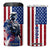 Personalized Veteran 4 in 1 Can Cooler Tumbler with American Flag Background Design TS04 One Size: 16 oz Multicolor Print Your Wear
