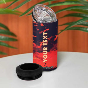 Personalized Veteran 4 in 1 Can Cooler Tumbler with Memory Tribute Theme Design TS04 Print Your Wear