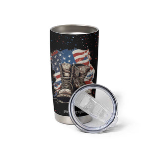 Personalized Veteran Boot Tumbler Cup with Military Service Theme TS04 Print Your Wear