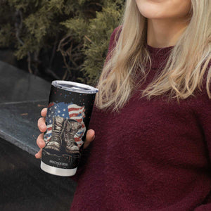 Personalized Veteran Boot Tumbler Cup with Military Service Theme TS04 Print Your Wear