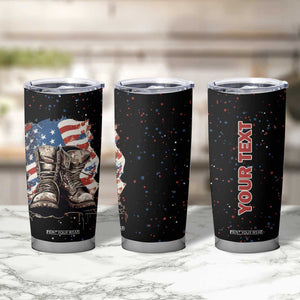 Personalized Veteran Boot Tumbler Cup with Military Service Theme TS04 Print Your Wear