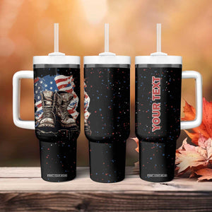 Personalized Veteran Boot Tumbler With Handle with Military Service Theme TS04 Print Your Wear