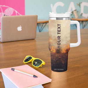 Personalized Veteran Hand Salute Tumbler With Handle with Patriotic Style TS04 Print Your Wear