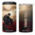 Personalized Veteran Kneeling Down 4 in 1 Can Cooler Tumbler with Respectful Illustration TS04 One Size: 16 oz Multicolor Print Your Wear