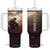 Personalized Veteran Kneeling Down Tumbler With Handle with Respectful Illustration TS04 One Size: 40 oz Multicolor Print Your Wear