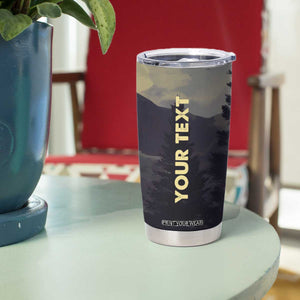 Personalized Veteran Silhouette Tumbler Cup with Patriotic Theme Illustration TS04 Print Your Wear