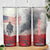 Personalized Veteran Skinny Tumbler Walking Through Red Flower Field Scene TS04 Print Your Wear